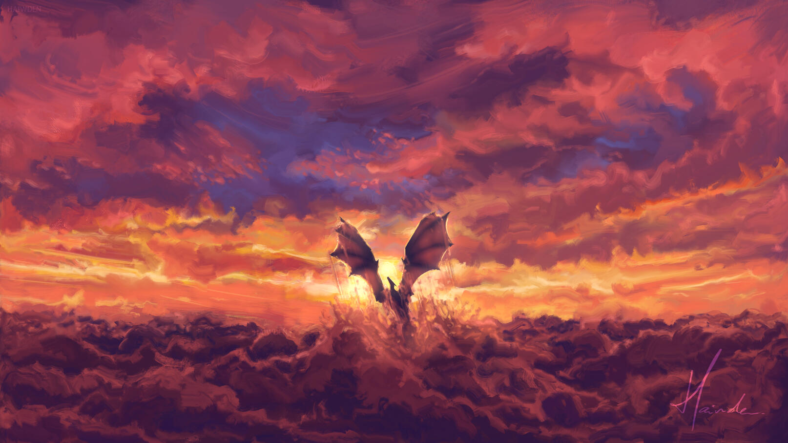 Sunset, speedpainting